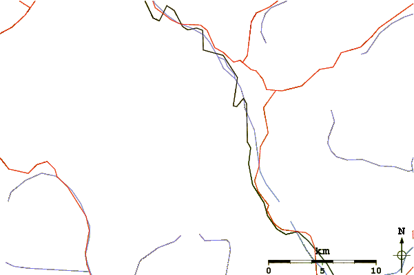 Roads and rivers around Piz Varuna