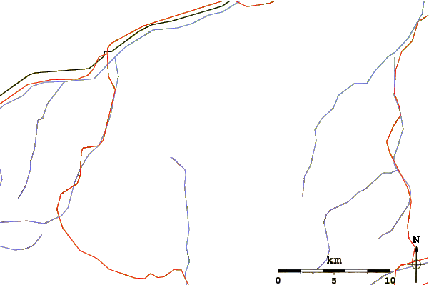 Roads and rivers around Piz Vial