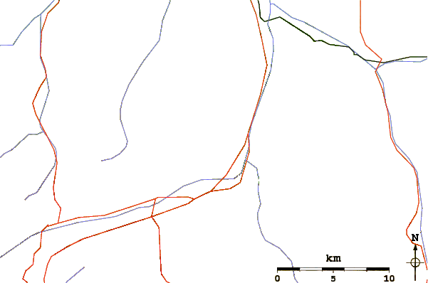 Roads and rivers around Piz Vizan