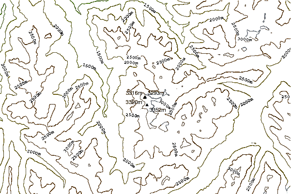 Mountain peaks around Piz d'Err