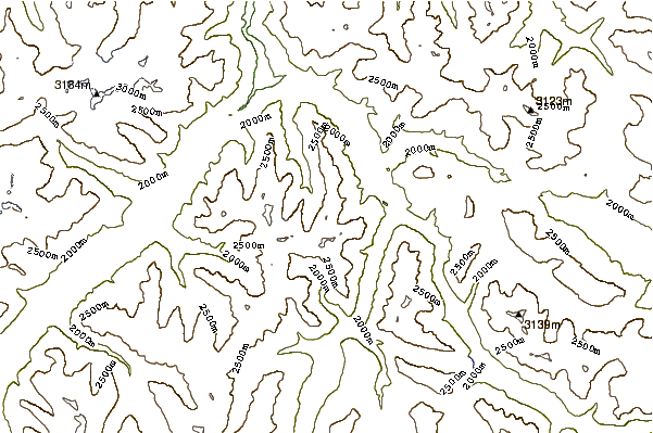 Mountain peaks around Piz dal Diavel