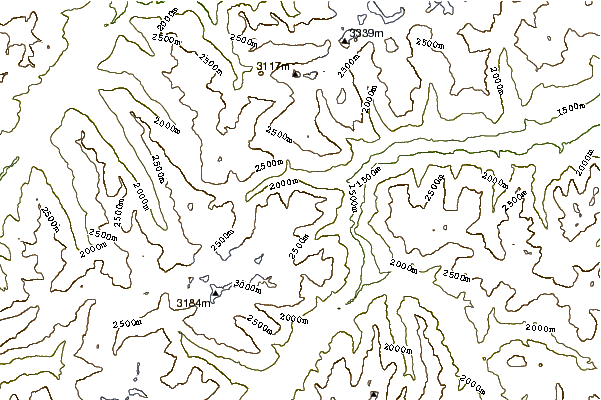 Mountain peaks around Piz dal Ras