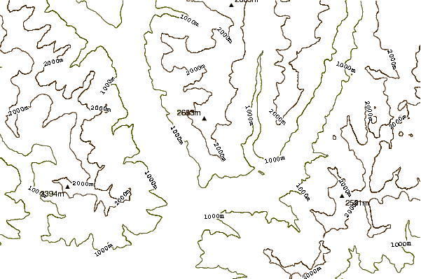 Mountain peaks around Piz de Molinera