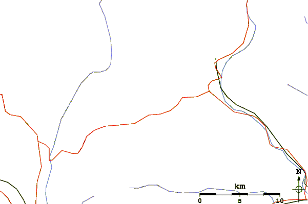 Roads and rivers around Pizzo Bombögn