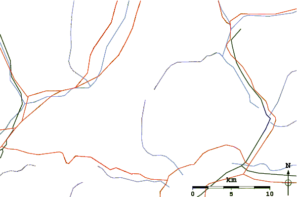 Roads and rivers around Pizzo Campanile