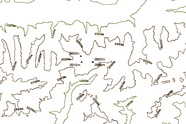 Mountain peaks around Pizzo Coca