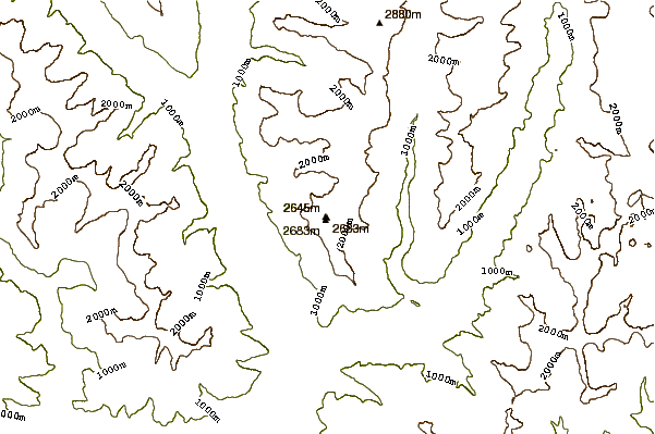 Mountain peaks around Pizzo Di Claro