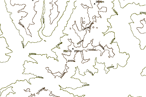 Mountain peaks around Pizzo Paglia