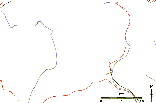 Roads and rivers around Pizzo Solögna