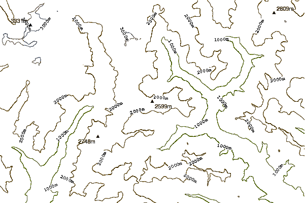 Mountain peaks around Pizzo d'Orsalia