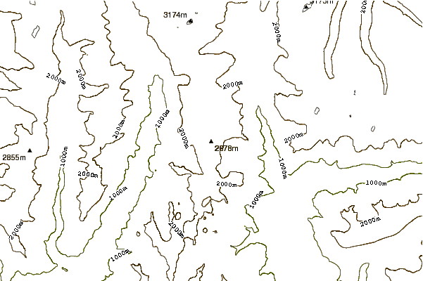 Mountain peaks around Pizzo del Torto