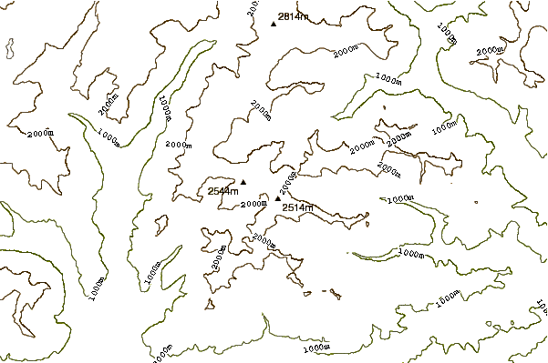 Mountain peaks around Pizzo di Porcarese