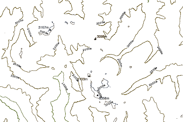 Mountain peaks around Plattenberg