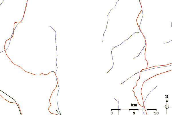 Roads and rivers around Plattenberg