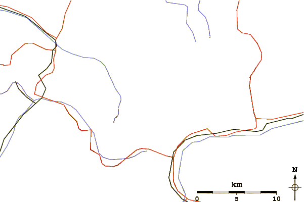 Roads and rivers around Plattenhörner