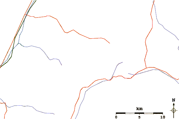Roads and rivers around Plattkofel