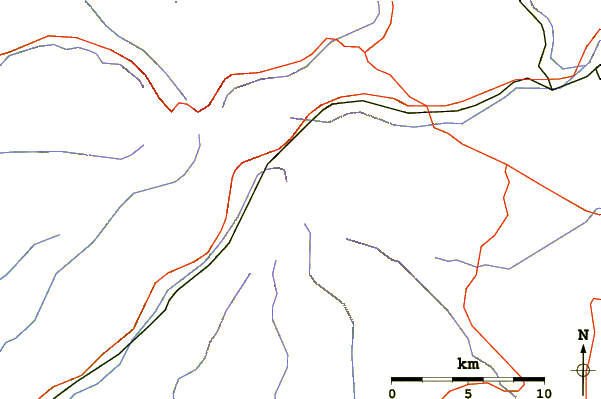 Roads and rivers around Plomb du Cantal