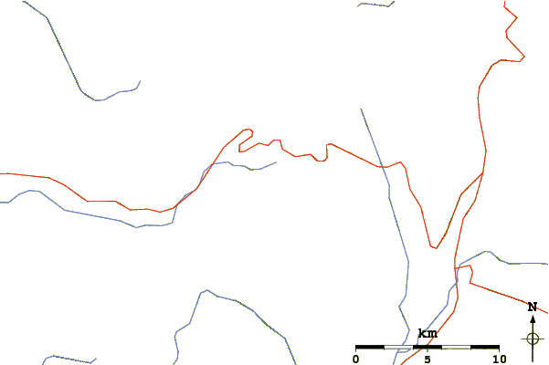 Roads and rivers around Plummer Peak