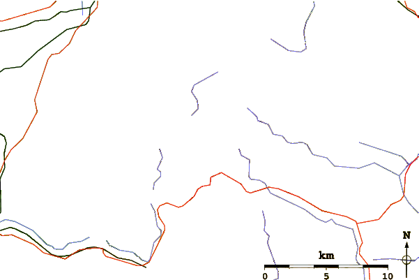 Roads and rivers around Plynlimon Fawr