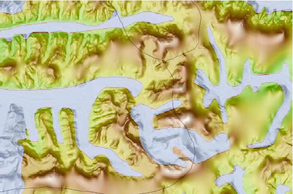 Surf breaks located close to Pobedy Peak