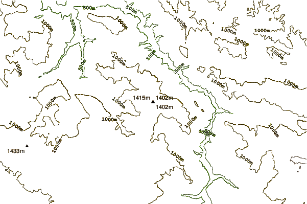 Mountain peaks around Pobijenik