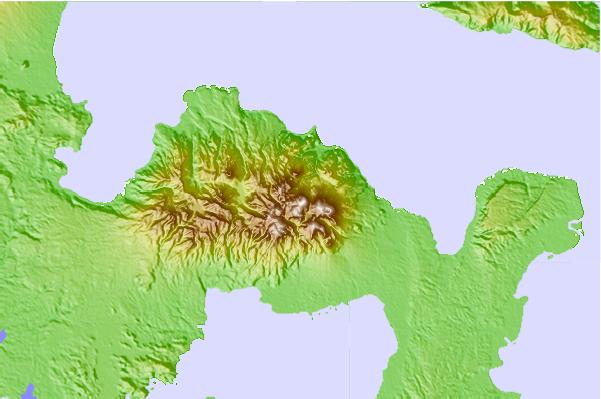 Surf breaks located close to Pocdol Mountains