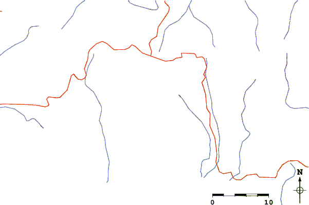 Roads and rivers around Poco Leok