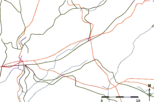 Roads and rivers around Pohatcong Mountain