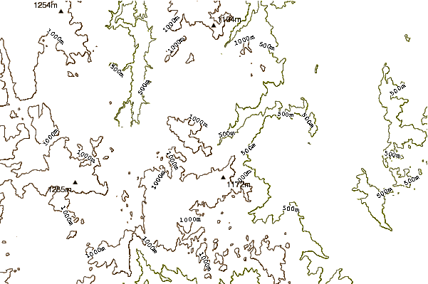 Mountain peaks around Point Lookout