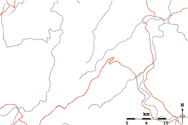 Roads and rivers around Point Lookout