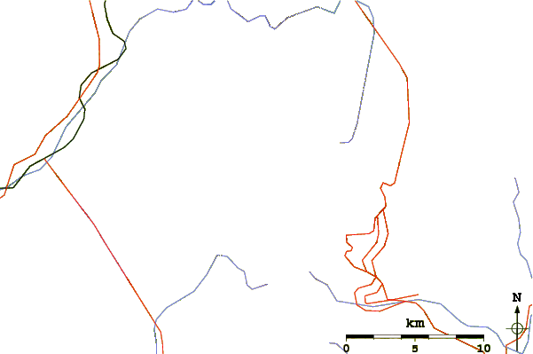 Roads and rivers around Pointe Allobrogia