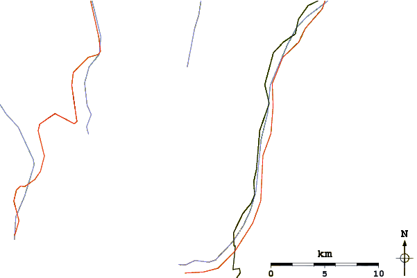 Roads and rivers around Pointe Burnaby