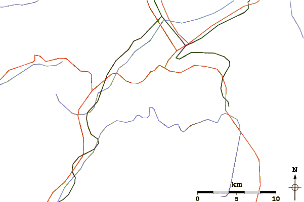 Roads and rivers around Pointe Ronde