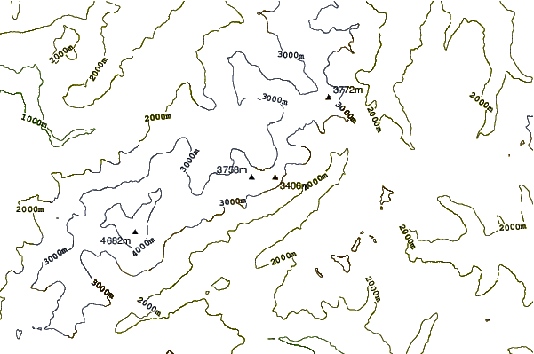 Mountain peaks around Pointe Walker