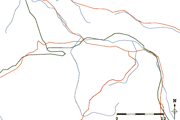 Roads and rivers around Pointe d'Andey