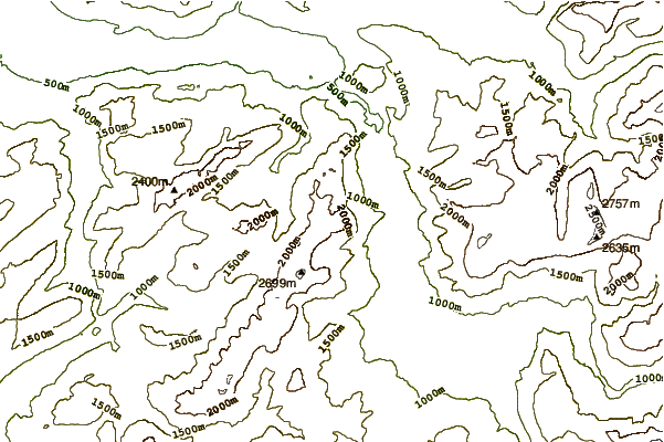 Mountain peaks around Pointe d'Areu