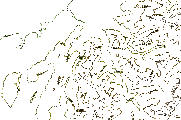 Mountain peaks around Pointe d'Ireuse