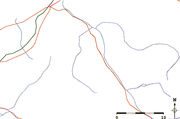 Roads and rivers around Pointe d'Ireuse