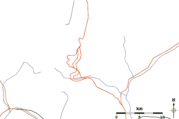 Roads and rivers around Pointe de Barasson