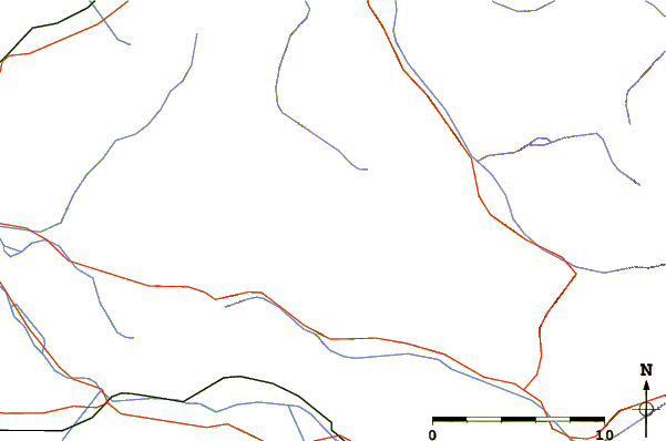 Roads and rivers around Pointe de Chavasse