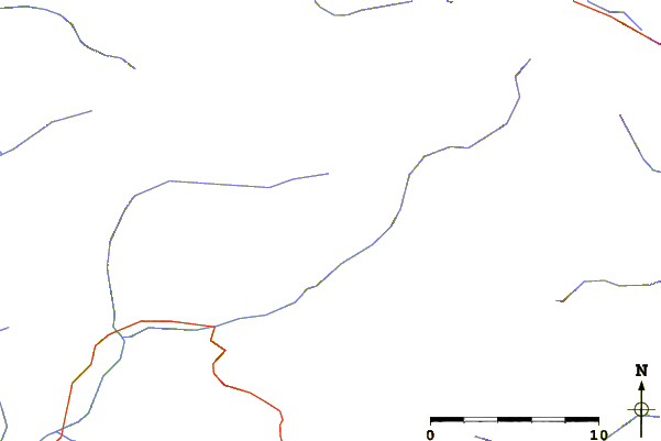 Roads and rivers around Pointe de Claret