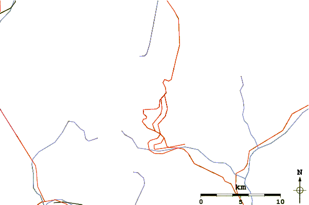 Roads and rivers around Pointe de Drône