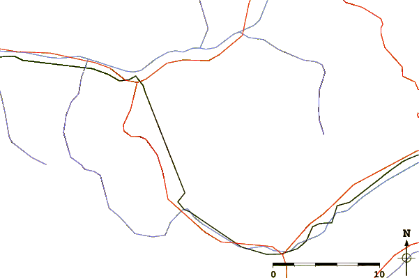 Roads and rivers around Pointe de Paumont