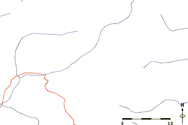 Roads and rivers around Pointe de Tierce