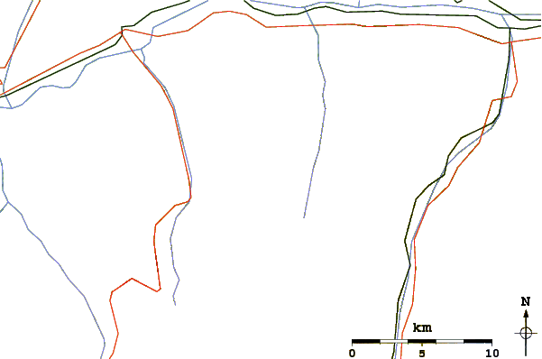 Roads and rivers around Pointe de Tourtemagne