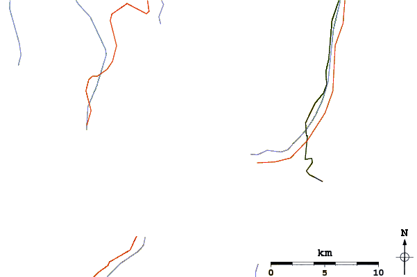 Roads and rivers around Pointe de Zinal