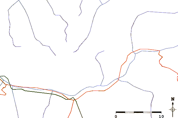 Roads and rivers around Pointe de l'Échelle