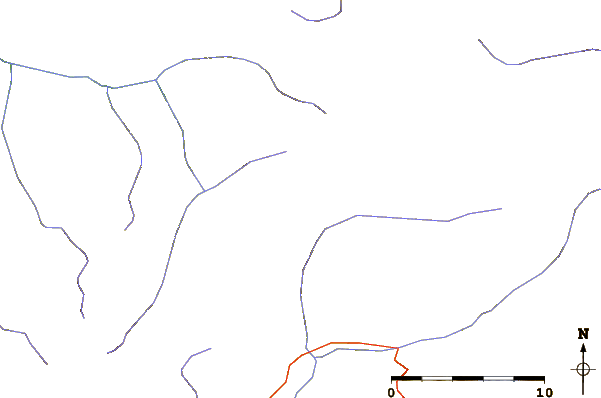 Roads and rivers around Pointe de la Réchasse