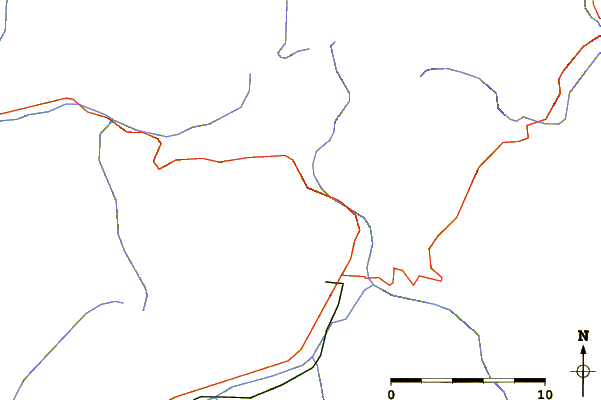 Roads and rivers around Pointe de la Terrasse