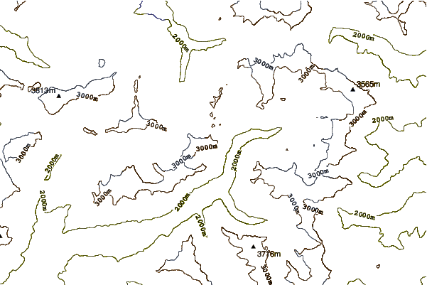 Mountain peaks around Pointe des Buffettes